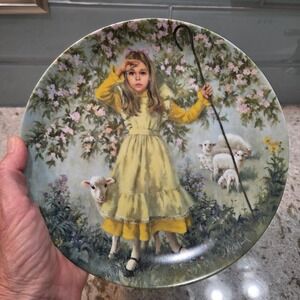 Reco Little Bo Peep Collector Plate John McClelland Mother Goose 1983 COA UNUSED